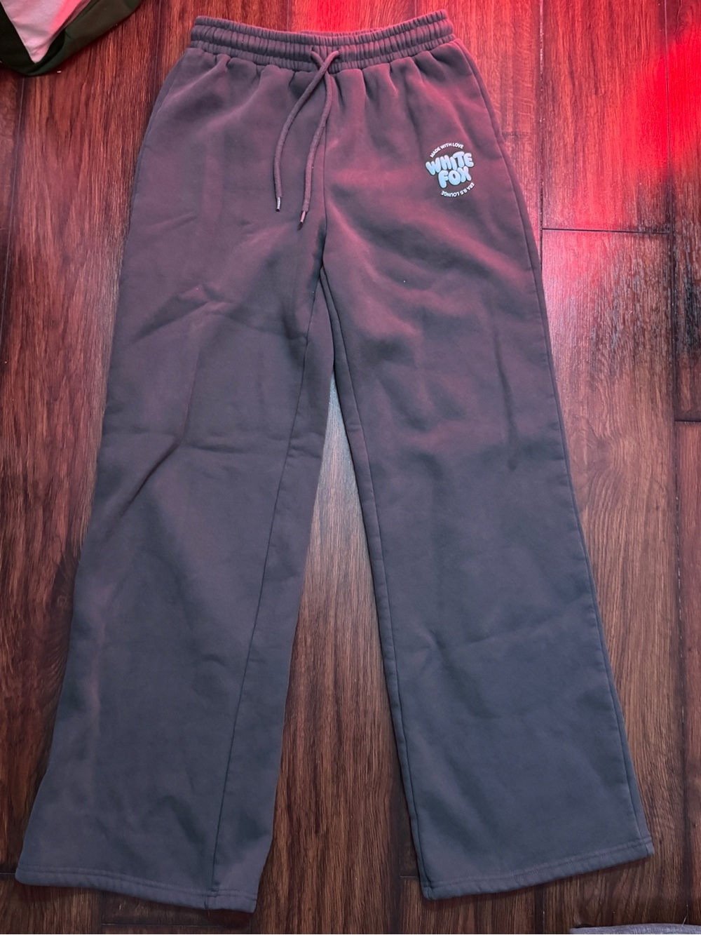 White Fox Boutique Wide Leg Drawstring Pants in Charcoal
